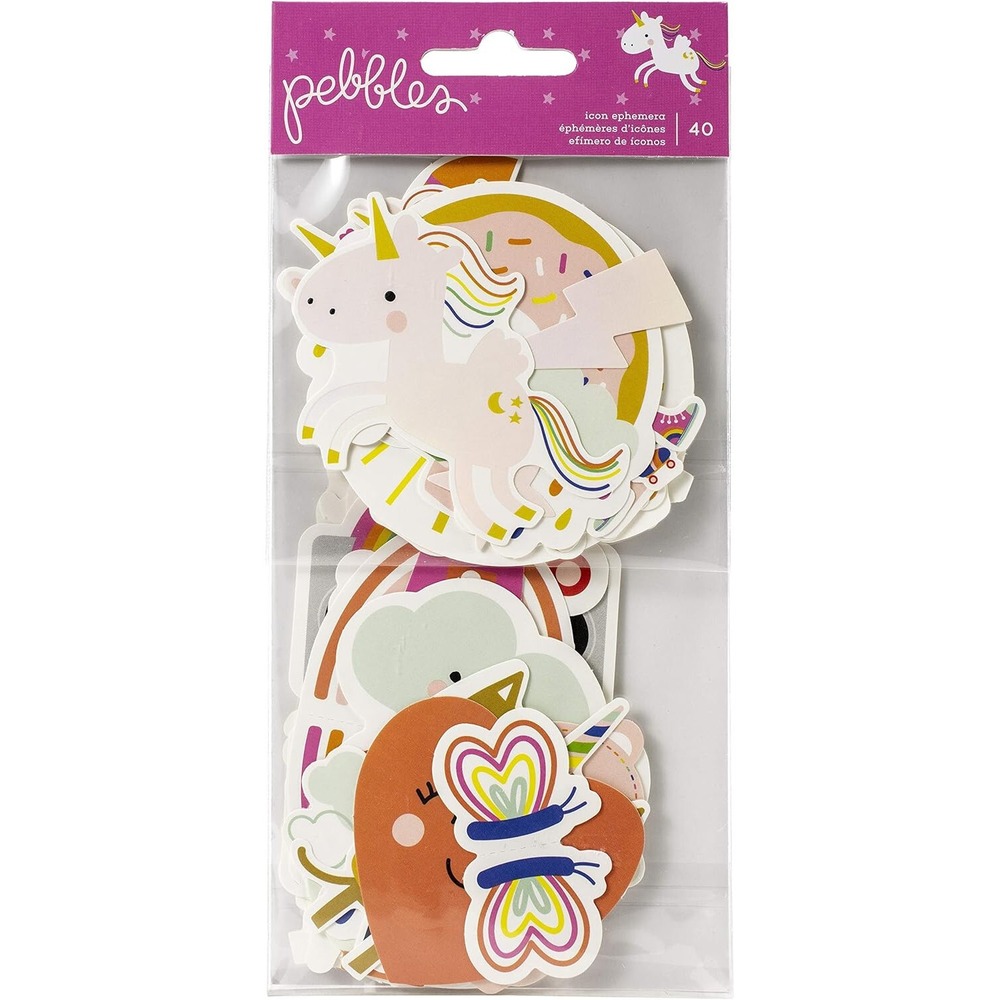 Pebbles Live Life HAP EPHEME, Icons W/Foil Accents